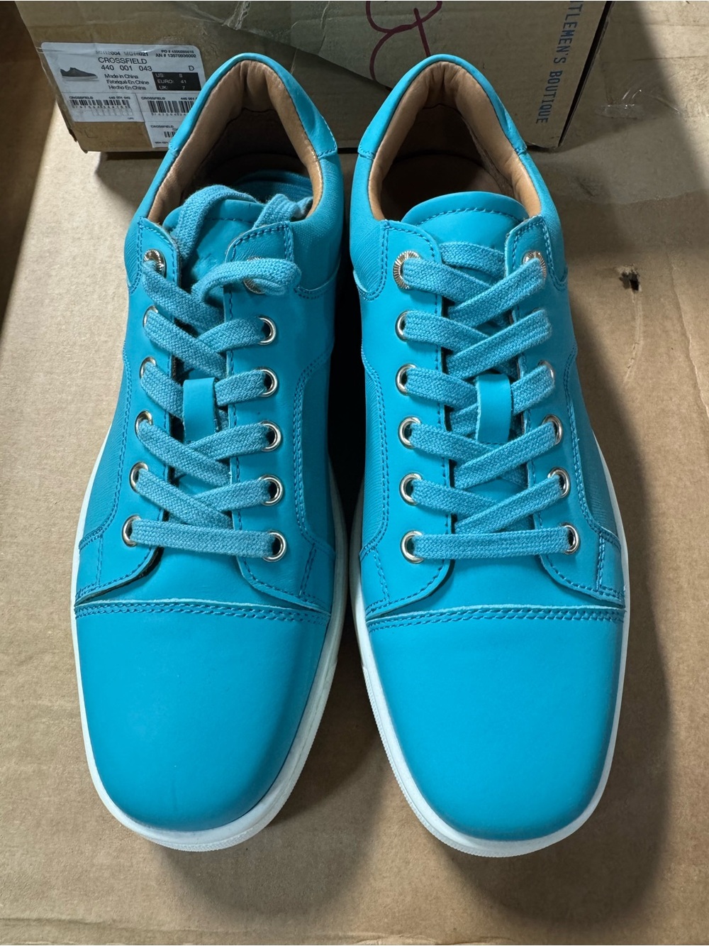 Mr B’s For Aldo Teal “Crossfield” Sneakers Sz 8 New